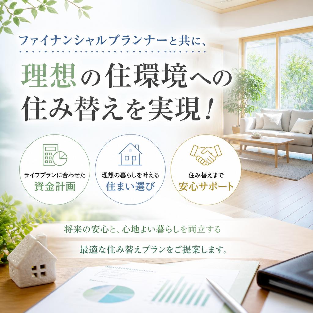 ファイナンシャルプランナーと共に、理想の住環境への住み替えを実現！