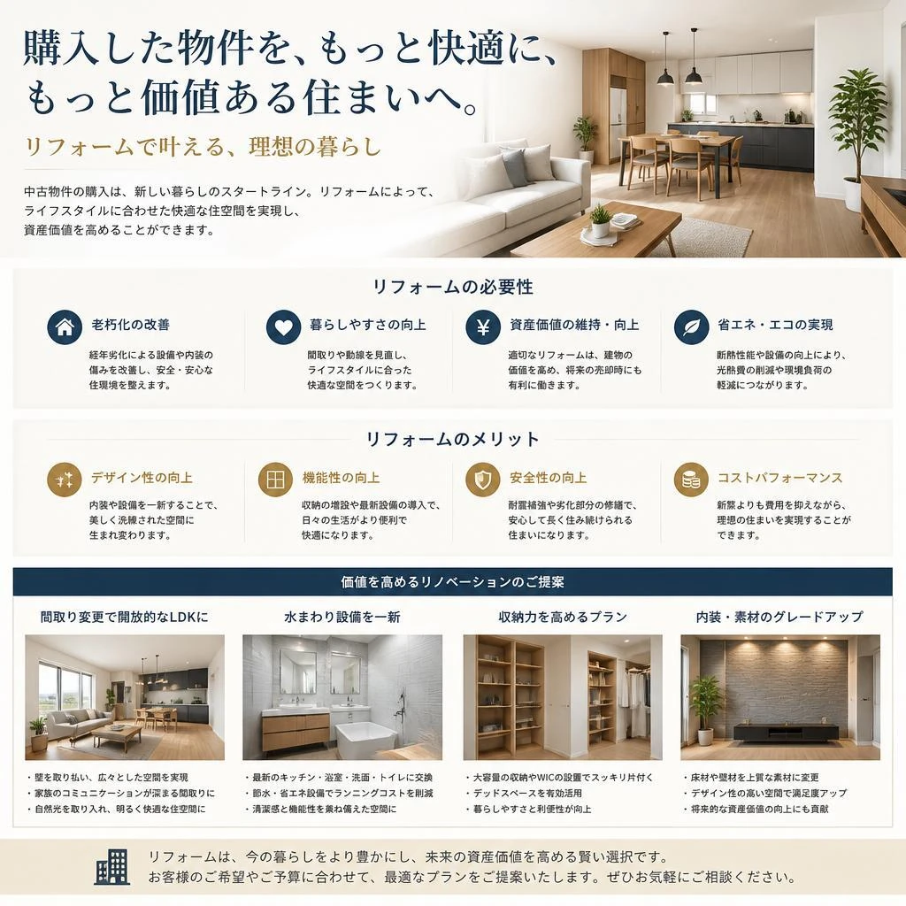 リフォームで価値を高める